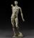 Bronze anatomical figure of male, right arm missing