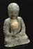 Statue of a seated Buddha, hollow bronze figure