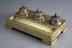 Bronze inkstand, with inkwells and pounce box