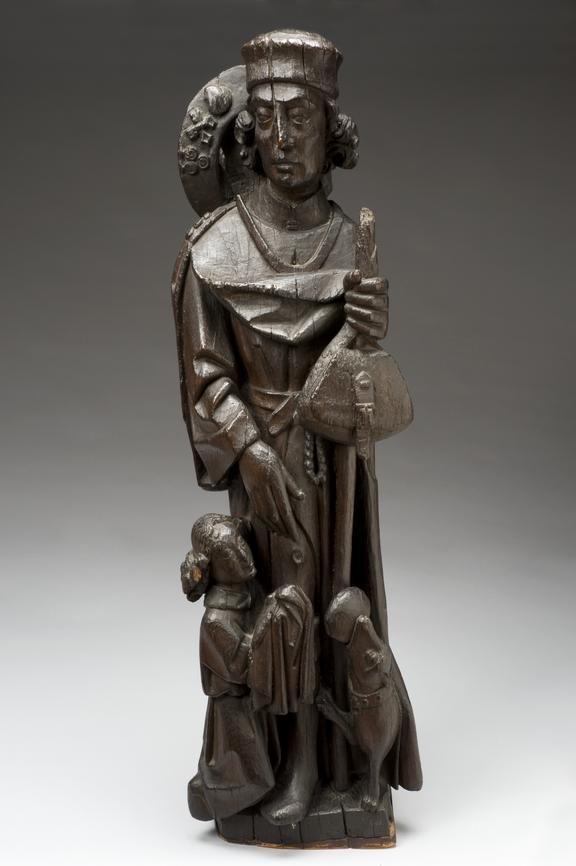 Statuette of St. Roch, wood, northern Germany, 15th century