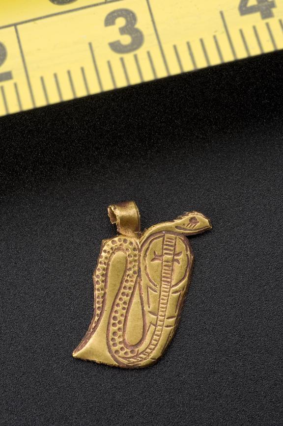 Thin gold amulet