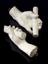 Two plaster casts, woman's left hand holding scroll