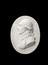 Plaster cast of Dr Black, oval 3 3/4" x 2 7/8"