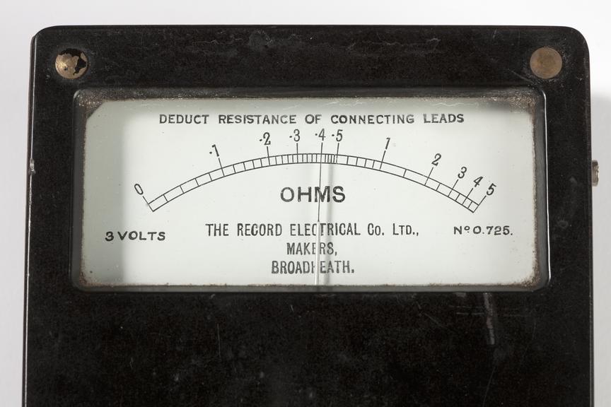 Ohmmeter made by Record of Broadheath
