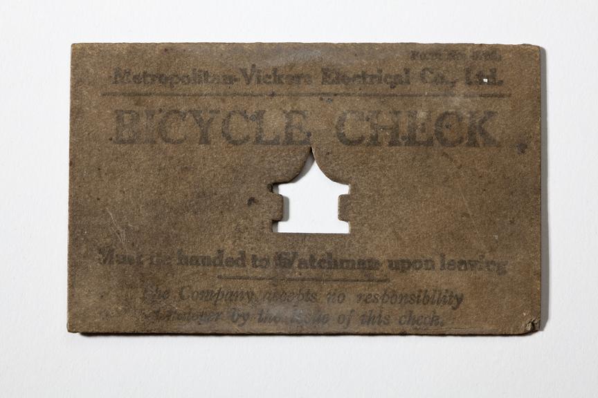 Metropolitan Vickers bicycle check ? Tool check ?