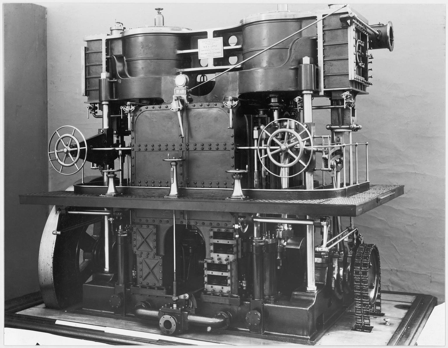 Model, screw engines fitted to S.S.A 