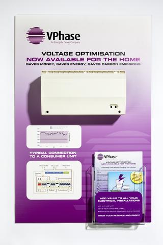 A display marketing voltage regulators for the home