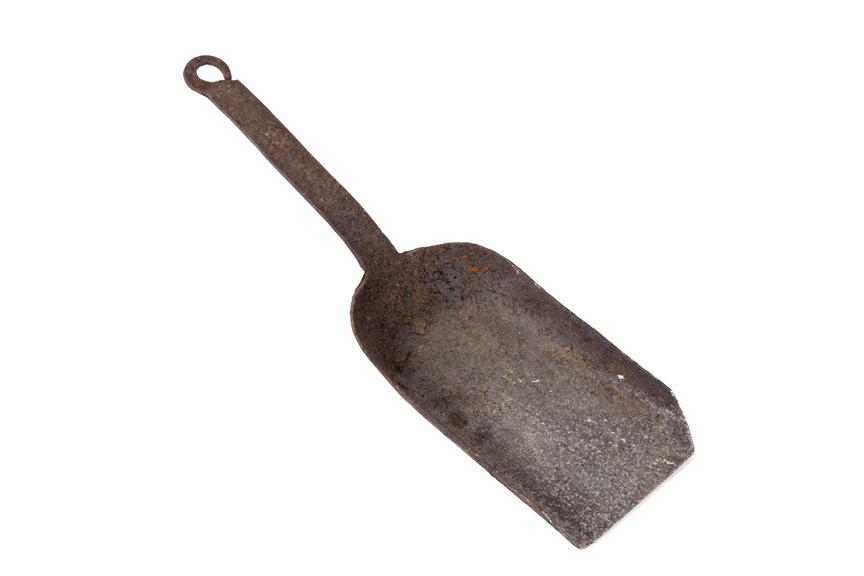 Small steel coal shovel