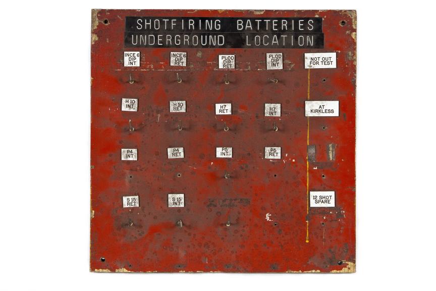 Shotfiring batteries locations board