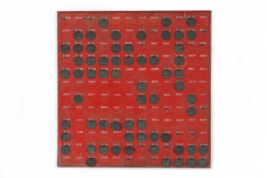 Red tally board, coal mining