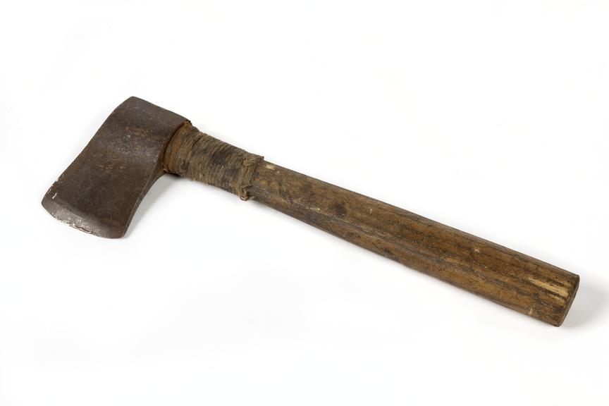 Small prop axe photographed on a white background.