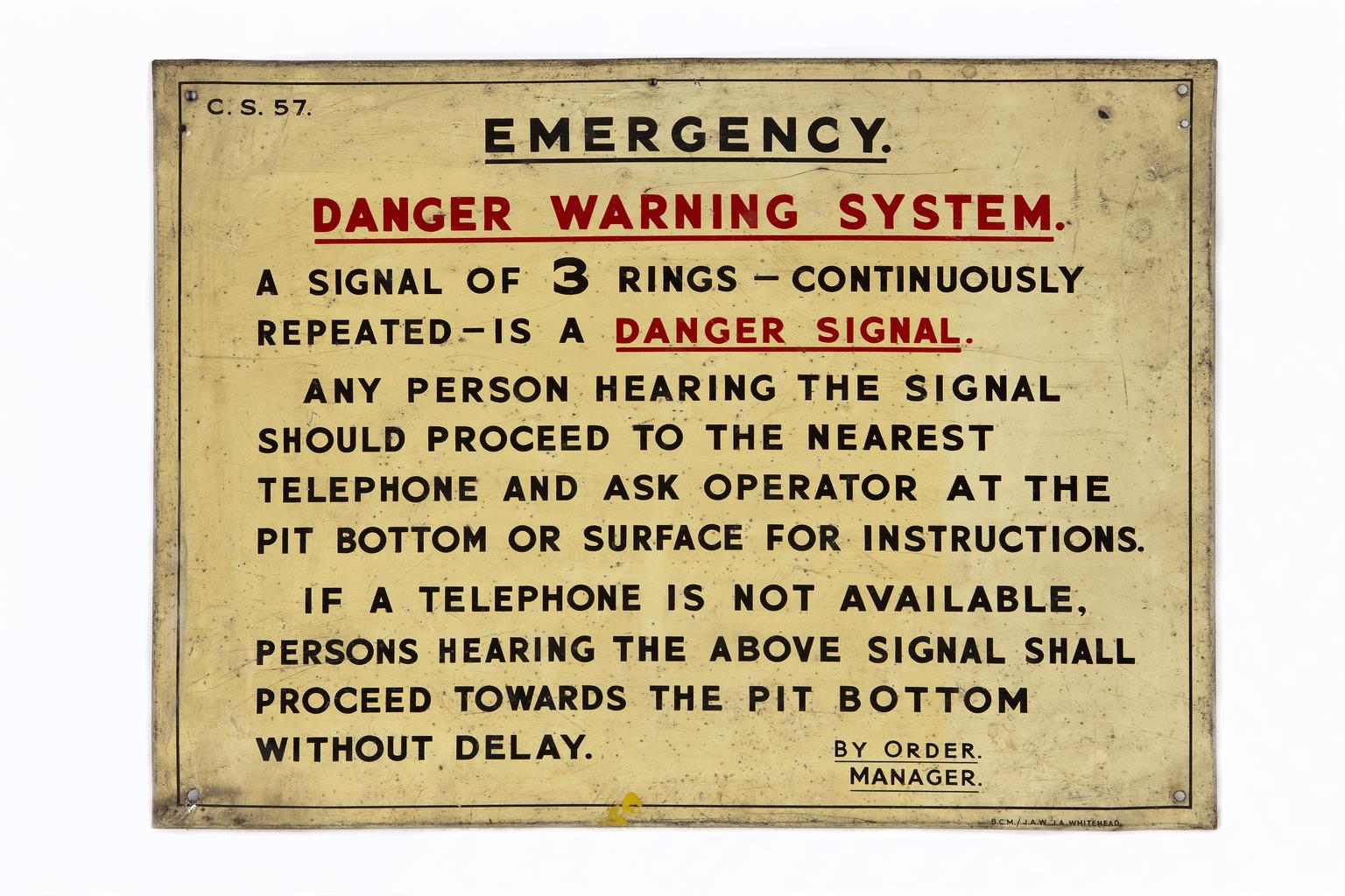 Sign - danger, alarm signal system | Science Museum Group Collection