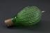 Green pear-shaped bulb with decorative pattern