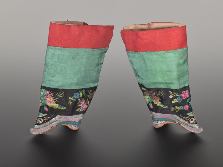 Pair of boots for bound feet