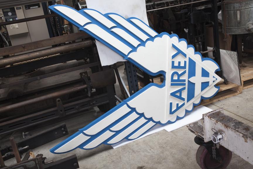 Fairey Aviation logo company sign