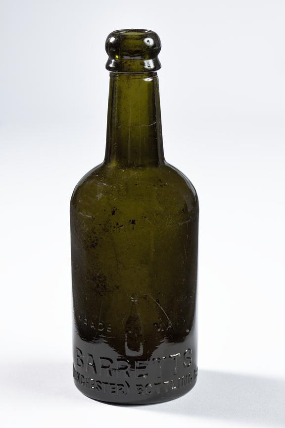 Barretts bottle, brown glass