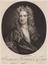 Mezzotint print of oil painting, portrait of Isaac Newton, 1712