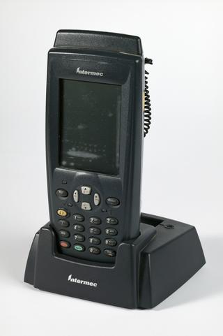 Hand-held computer used for recording data from electricity supply meters in the field