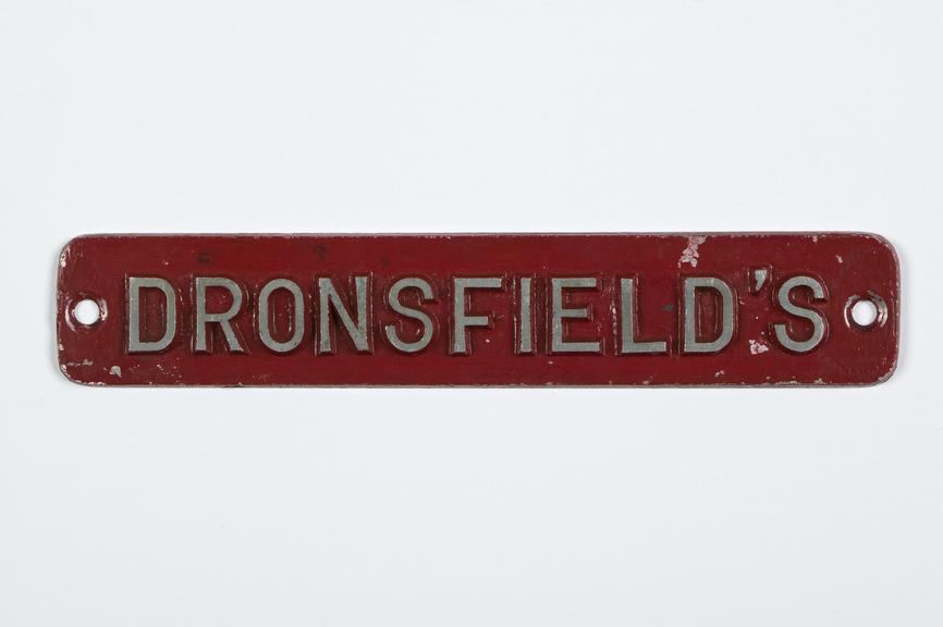 Nameplate for Dronsfield's