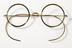 Windsor-style spectacles with gold frames and imitation-shell