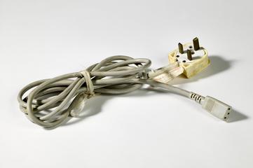 Power cable and plug for Nascom microcomputer