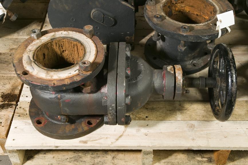 Gate valve from Mather and Platt sprinkler system used at