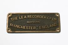 The LEA Recorder nameplate | Science Museum Group Collection