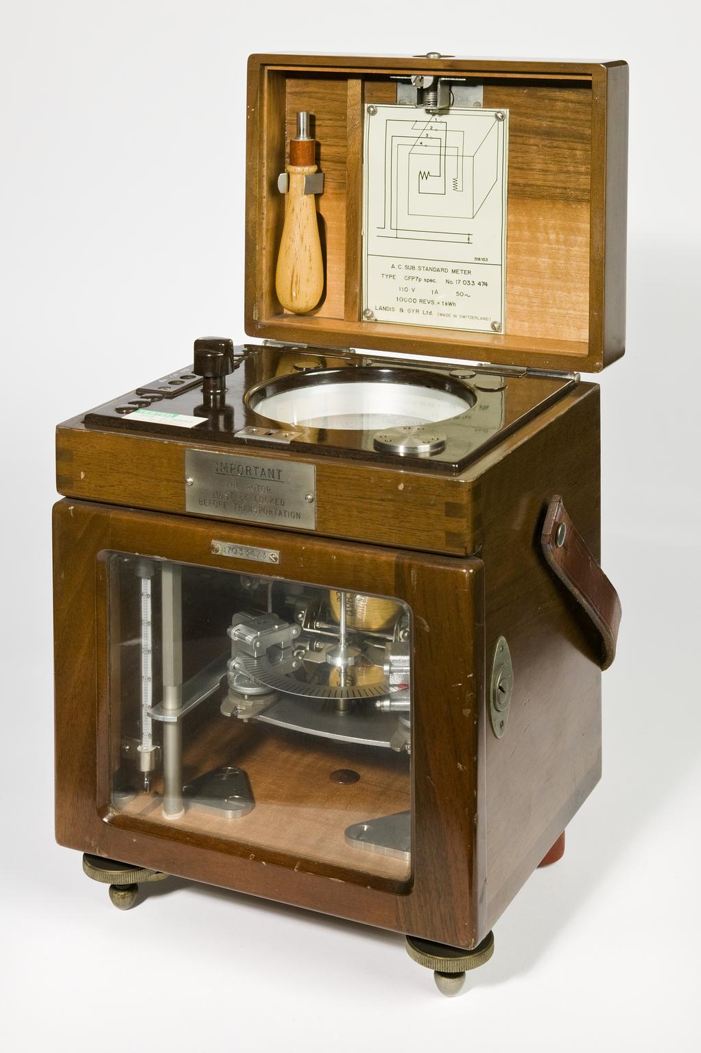 Sub Carnial Collection Landis & Gyr Rotating Sub Standard Meter | Science Museum Group Collection
