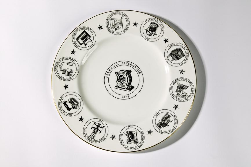 Plate commemorating major Ferranti inventions and innovations