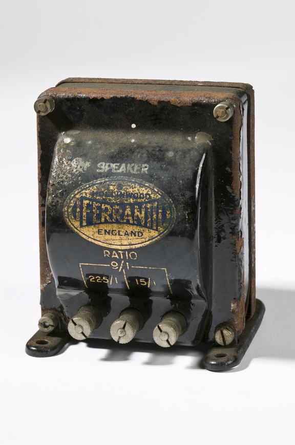 Ferranti transformerPhotographed on a white background.