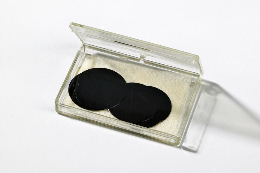 Group of 5 silicon chip wafers