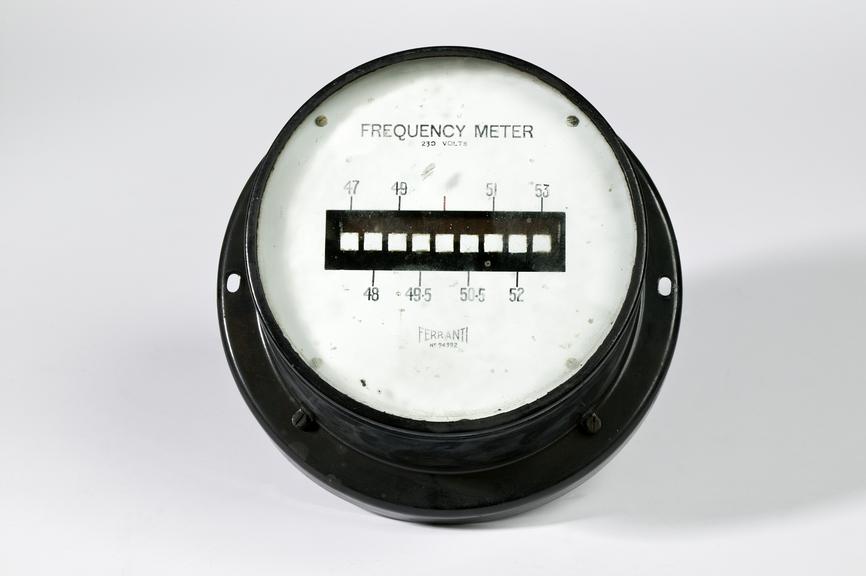 Ferranti Ltd frequency meter
Photographed on a white background.