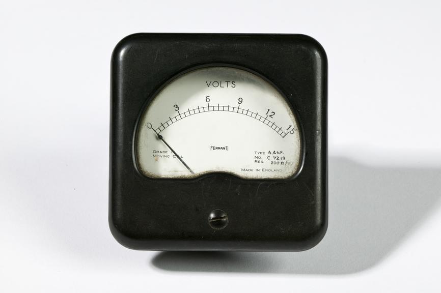 Voltmeter, type A46F, made by Ferranti Ltd