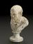 Bust on pedestal, of Socrates, 7 1/2" high