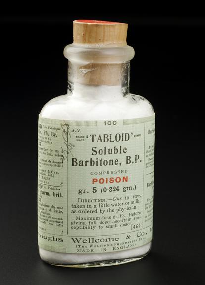 Dummy bottle of 'Tabloid' Soluble Barbitone, B.P.