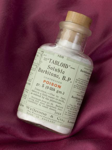 Dummy bottle of 'Tabloid' Soluble Barbitone, B.P.