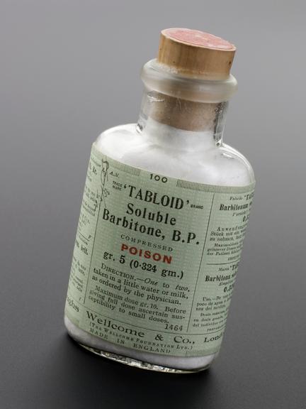 Dummy bottle of 'Tabloid' Soluble Barbitone, B.P.