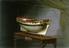 Two oil paintings: bow view and stern view  of H.M.S. "Kingfisher" 1770