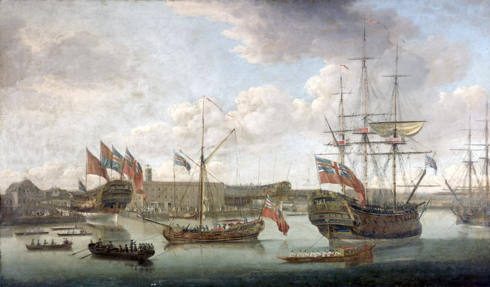 Launch at Deptford Dockyard (oil painting)