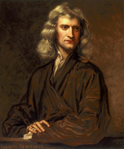 Portrait of Isaac Newton (oil painting; portrait)