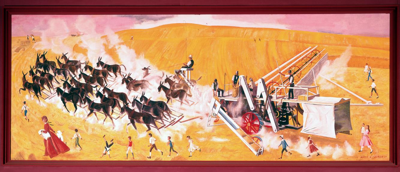 Painting of Combine Harvesting