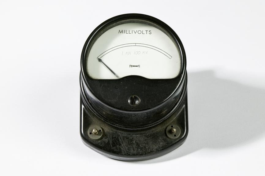 Ferranti Ltd millivolt meter
Photographed on a white background.