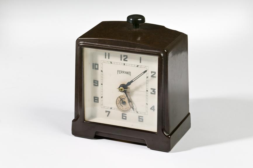 Ferranti model 6 electric alarm clock, 1933