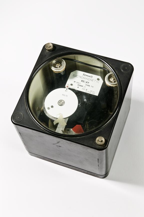 Ferranti Ltd model FM electric meter
Photographed on a white