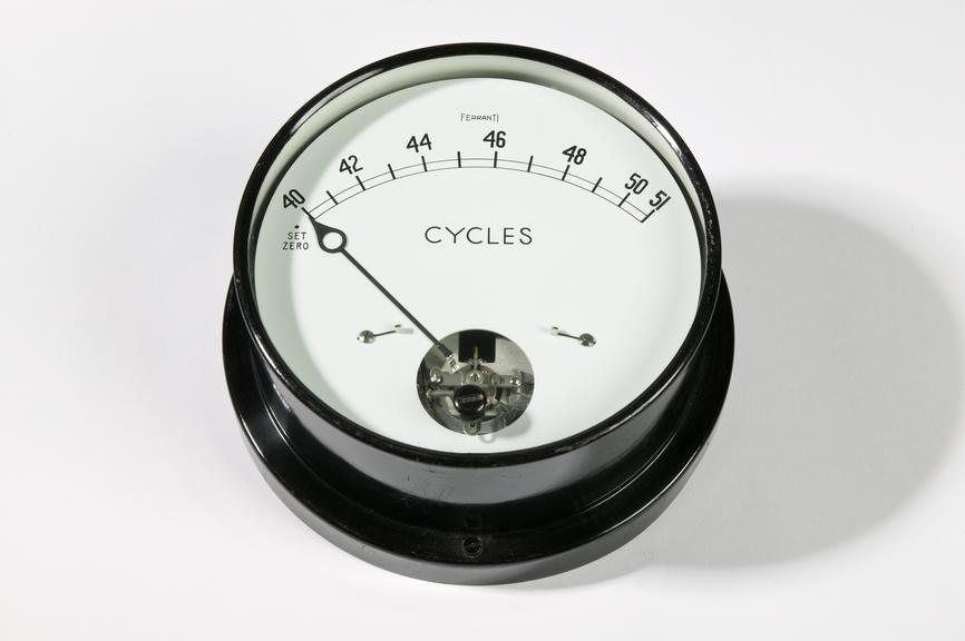 Ferranti Ltd model FRF6A electric meter
Photographed on a white