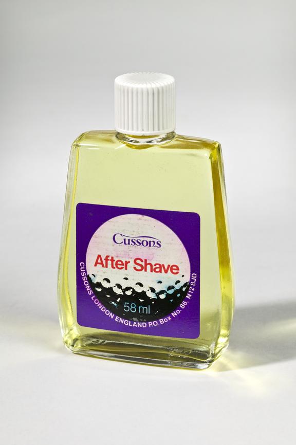 Cussons Aftershave, from 1973, in racing car motif box