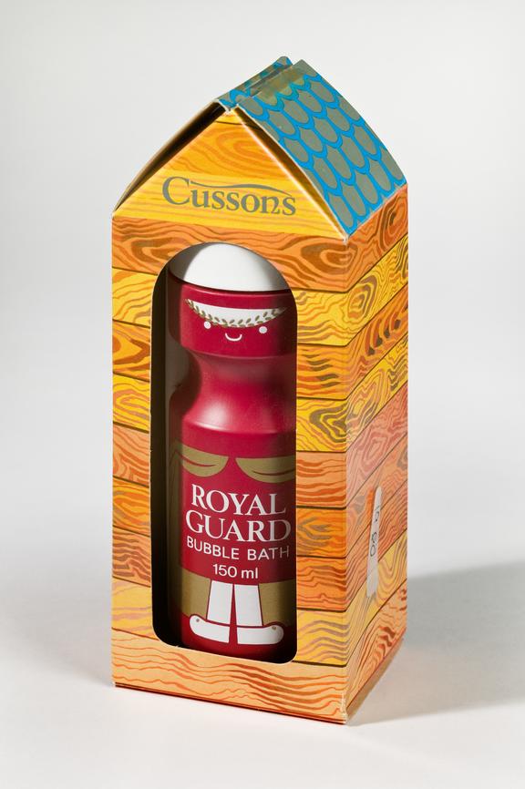 Cussons Royal Guard bubble bath, in sentry box shaped packaging