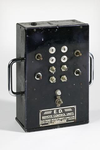 ED handset transmitter for radio controlling flying model aircraft