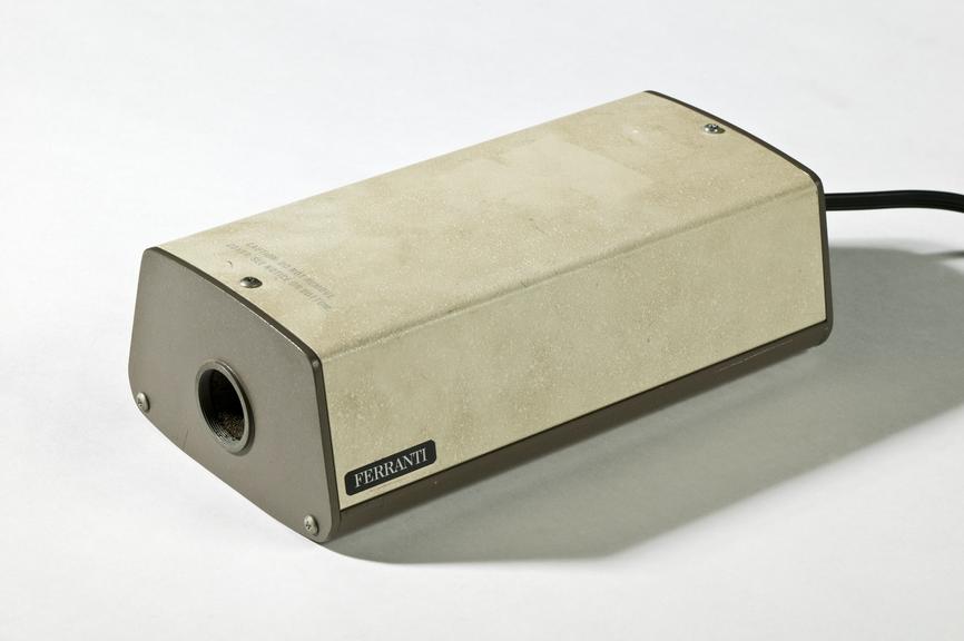 CCTV camera, made by Ferranti, late 1970s-1980s