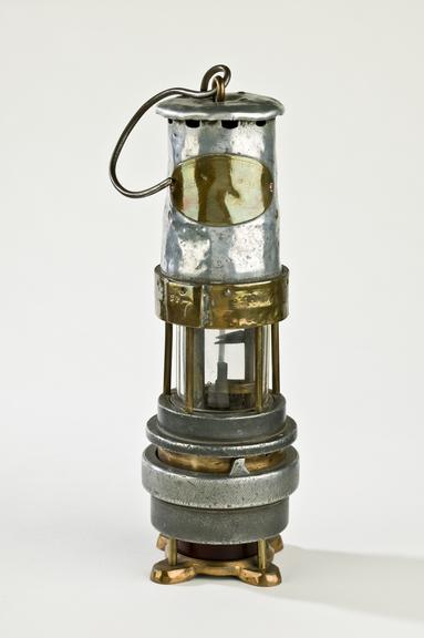 Spiralarm miners safety lamp and methane detector, made by J H Naylor ...